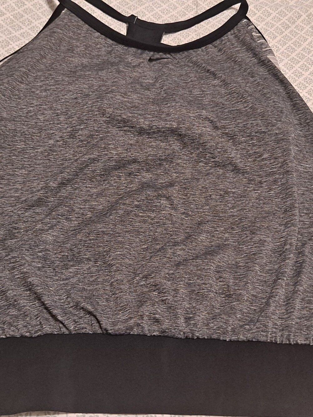Nike Gray and Black Racerback Athletic Tank Built In Bra Sz 2X